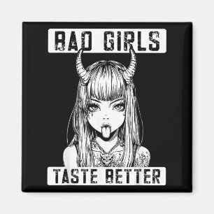 Böse Mädchen schmecken besser Lustiger Humor Tatto Magnet