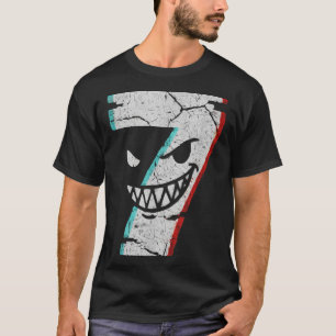 Böse Nummer 7 Shirt - 7 hat 9 Witz 67 Meme Hallowe