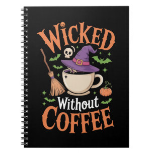 Böse ohne Kaffee Lustiges Halloween Notizblock