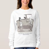 Böse Perm Frauen weißer Sweatshirt (Vorderseite)