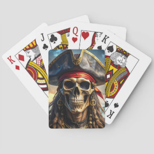Böse Piratenschädel klassische Spielkarten