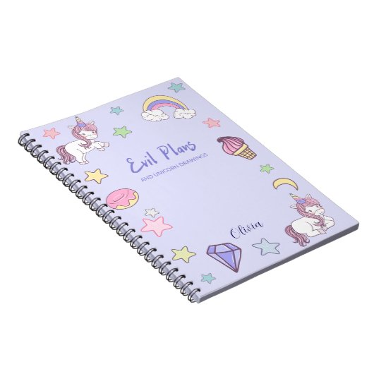 Böse Pläne und Einhörner Notizblock (Rechte Seite)