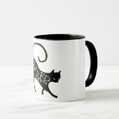 Böse schwarze Katze Tasse (VorderseiteRechts)