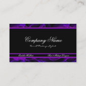Böse schwarze u. lila Haar-Stylist-Geschäfts-Karte Visitenkarte (Rückseite)