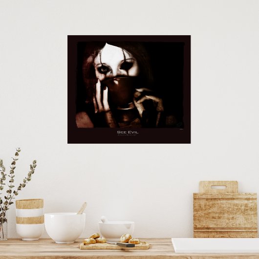 Böse sehen poster (Küche)