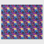 Böse Sonnenblumen - Niedliche, gruselige Lichtbänd Geschenkpapier (Flach)