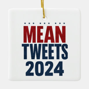 Böse Tweets 2024 Lustige Wahl Trump  Keramikornament