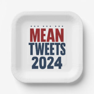Böse Tweets 2024 Lustige Wahl Trump Pappteller