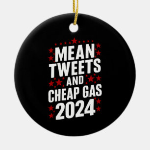 Böse Tweets und billiges Gas Donald Trump 2024 Keramik Ornament
