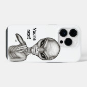 Böser Alien, Du bist als Nächstes ! iPhone Hülle (Rückseite (Horizontal))