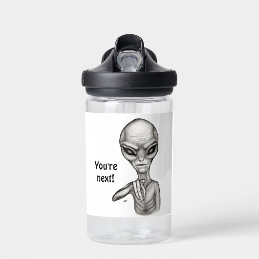 Böser Alien, Du bist der Nächste ! Trinkflasche (Vorne)