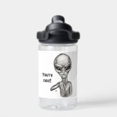 Böser Alien, Du bist der Nächste ! Trinkflasche (Rückseite)