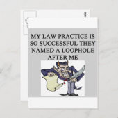 böser Anwaltswitz Postkarte (Vorne/Hinten)