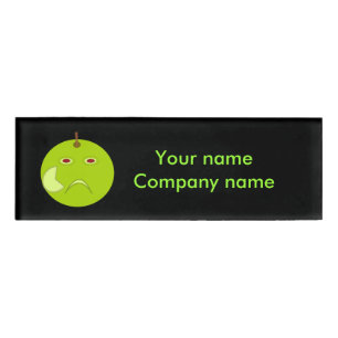 Böser Apfel mit Narbe Halloween Personalisiert Namenschild