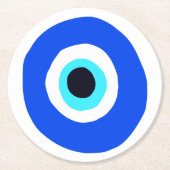 Böser Augenschütze vor dem bösen Lucky-Arm Runder Pappuntersetzer (Vorderseite)