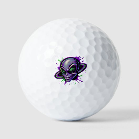 Böser Außerirdischer Schuss Golfball (Vorderseite)