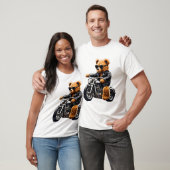 Böser Biker-Teddybär-Kunst T-Shirt (Unisex)