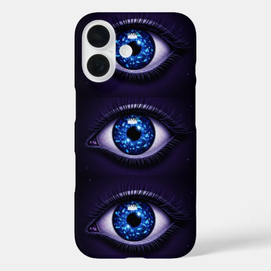 Böser Blick auf dunkler Glitter-Leinwand Case-Mate iPhone Hülle (Rückseite)