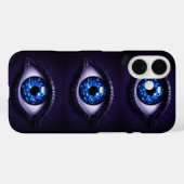Böser Blick auf dunkler Glitter-Leinwand Case-Mate iPhone Hülle (Rückseite (Horizontal))