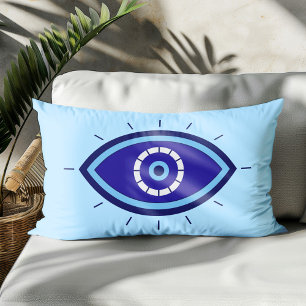 Böser Blick Blau Boho Dekor Akzent Wurf Lendenkissen