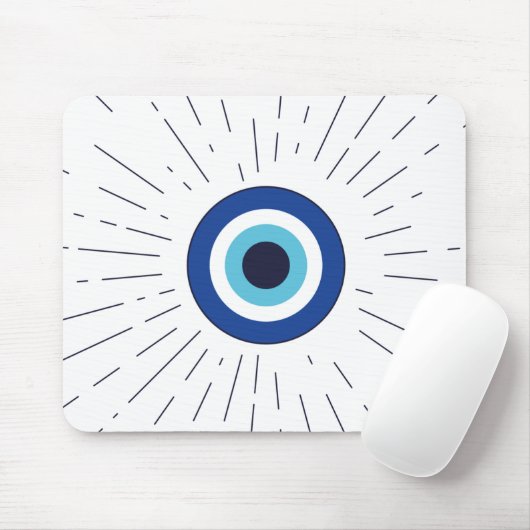 böser Blick (blau) Mousepad (Mit Mouse)