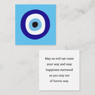 Böser Blick Blau Nazar Gute Karma Weitergabe-Karte Quadratische Visitenkarte