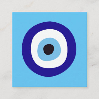 Böser Blick Blau Nazar Gute Karma Weitergabe-Karte Quadratische Visitenkarte