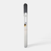 Böser Blick Goldring auf Marmorhintergrund iPhone 16 Hülle (Linke Seite)