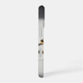 Böser Blick Goldring auf Marmorhintergrund iPhone 16 Hülle (Rechte Seite)