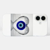 Böser Blick Herzsymbol Moderne Grafikdesign Case-Mate iPhone Hülle (Rückseite (Horizontal))