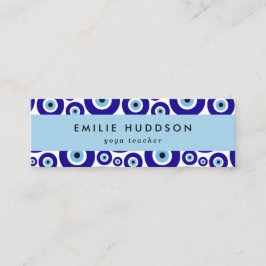 Böser Blick Muster, Griechisches Auge, Nazar, Yoga Mini Visitenkarte