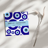 Böser Blick Muster, Griechisches Auge, Nazar, Yoga Quadratische Visitenkarte