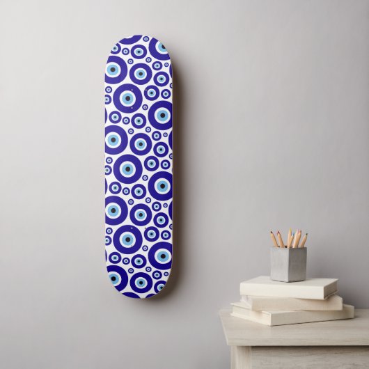 Böser Blick Muster, Griechisches Auge, Türkisches  Skateboard (Wandkunst)