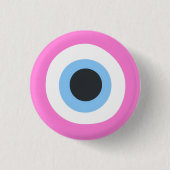 böser Blick pink Button (Vorderseite)