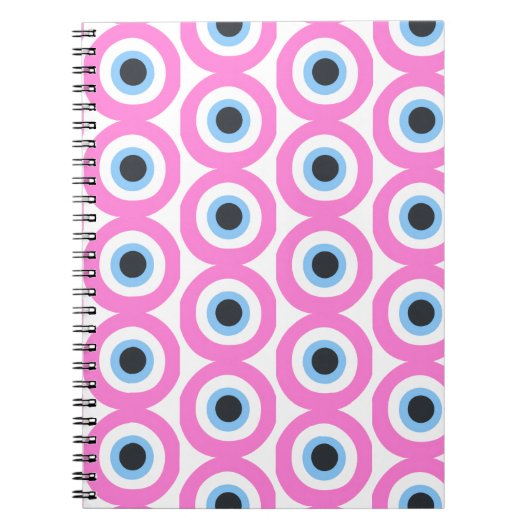 böser Blick rosa Notizblock (Vorderseite)