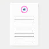 böser Blick rosa Post-it Klebezettel (Vorderseite)