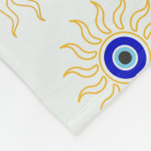 Böser Blick Symbol Fleecedecke (Ecke)