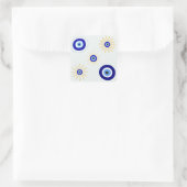 Böser Blick Symbol Quadratischer Aufkleber (Tasche)