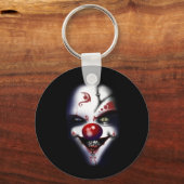 böser Clown, beängstigender Halbwal Schlüsselanhänger (Vorderseite)