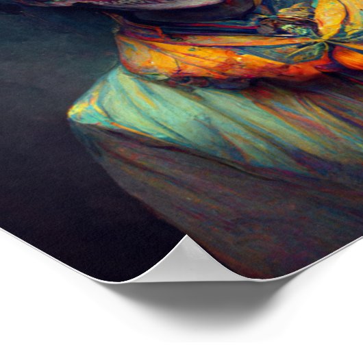 Böser Clown. Beängstigendes Halloween von AI Poster (Ecke)