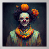 Böser Clown. Beängstigendes Halloween von AI Poster (Vorne)