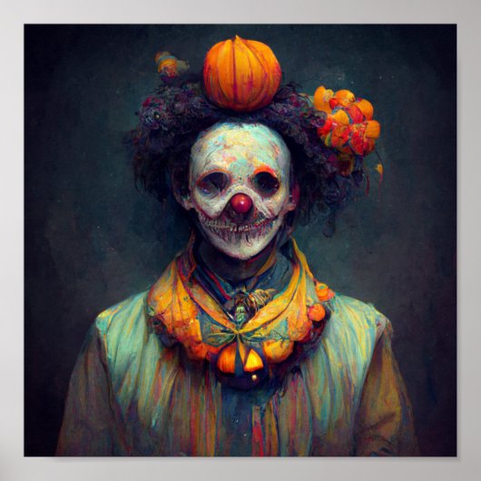 Böser Clown. Beängstigendes Halloween von AI Poster (Vorne)