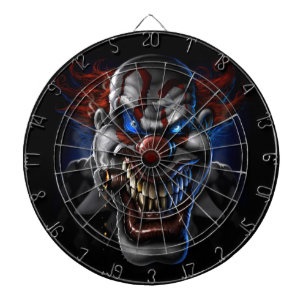 Böser Clown Gesicht Dartscheibe