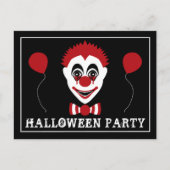 böser Clown, Halloween-Party Ankündigungspostkarte (Vorderseite)