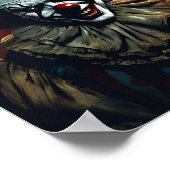 "Böser Clown im abandonierten Zirkuszelt - Horror  Poster (Ecke)