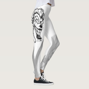 böser Clown mit grauen Leggings