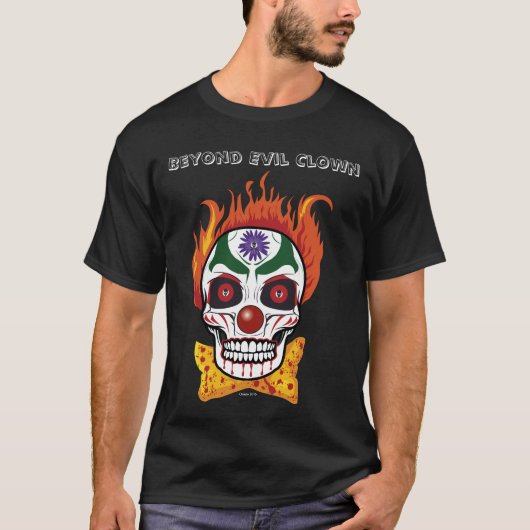 Böser Clown Skull Dämon Herren Tshirt (Vorderseite)