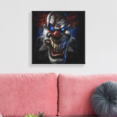 böser Clown und Zigar Leinwanddruck (Insitu (Wohnzimmer))