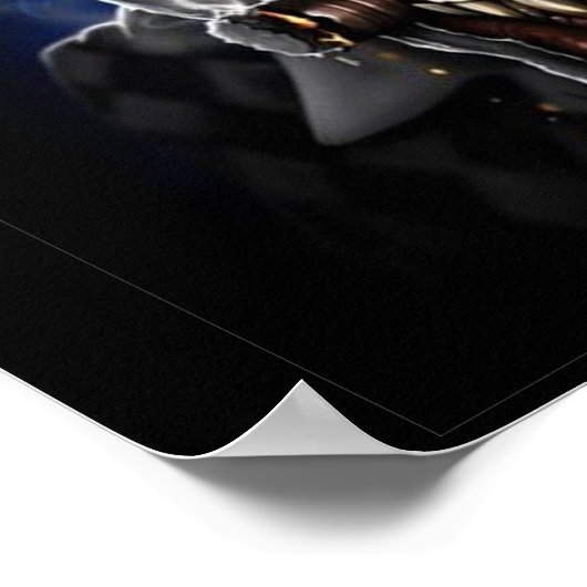 böser Clown und Zigar Poster (Ecke)