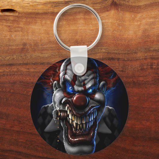 böser Clown und Zigarre Schlüsselanhänger (Vorderseite)